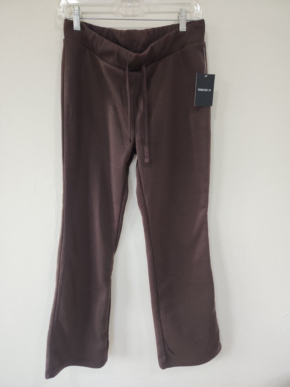 Forever 21 Brown Sweatpants Women L Flowers Floral Athleisure Loungewear